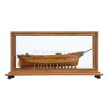 A WELL-PRESENTED SHIPWRIGHT'S MODEL OF A THREE-MASTED CLIPPER SHIP, LATE 19TH CENTURY