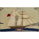 A 19TH CENTURY SAILOR'S WOOLWORK PICTURE