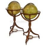 A FINE AND HIGHLY ORIGINAL PAIR OF 15IN. LIBRARY GLOBES BY J. & W. CARY, LONDON, 1819 & 1820