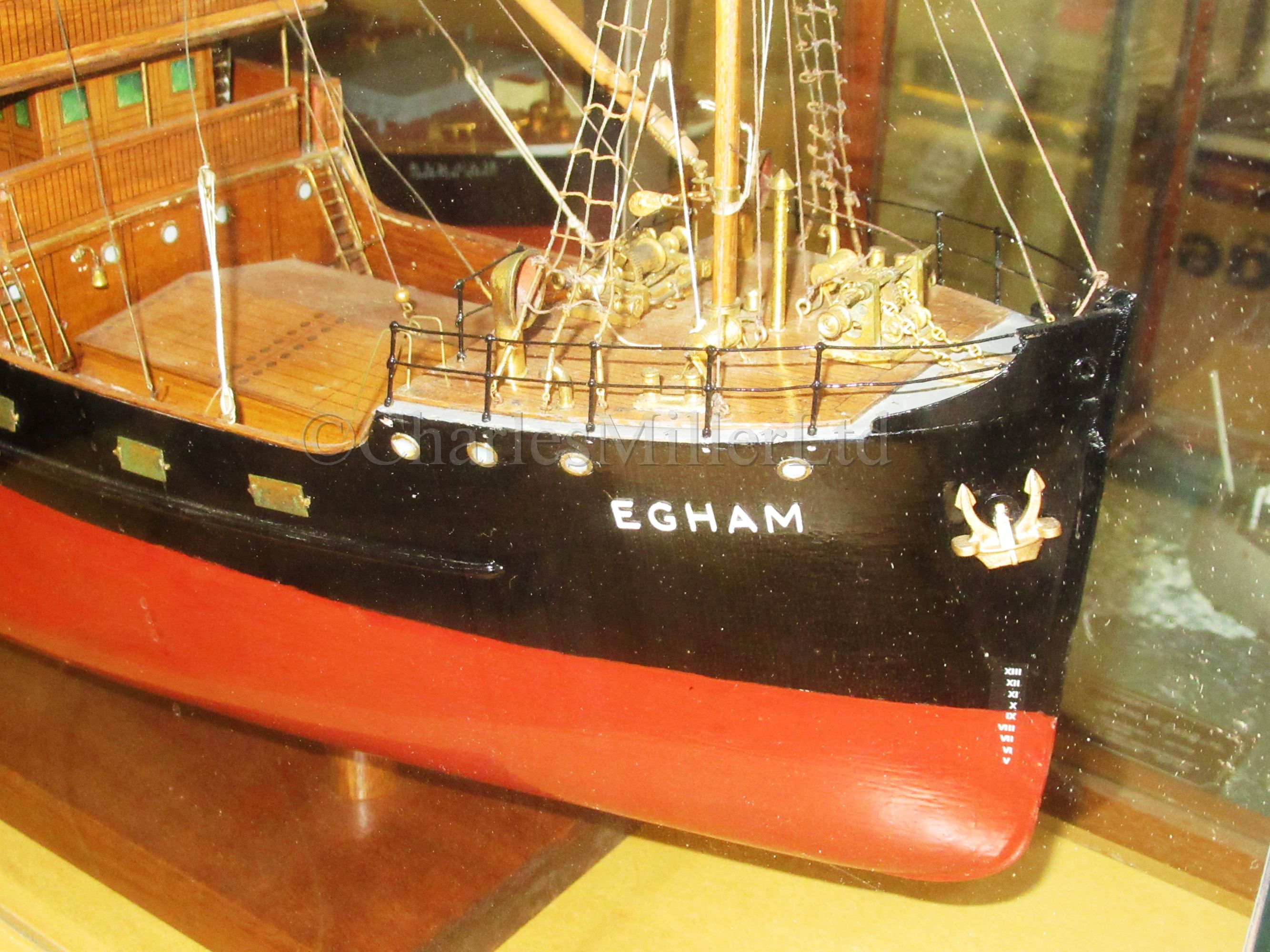 A BUILDER’S MODEL FOR THE CARGO SHIP S.S. EGHAM BUILT BY CRICHTON’S, SALTNEY FOR J. HARRISON LTD, - Image 2 of 16