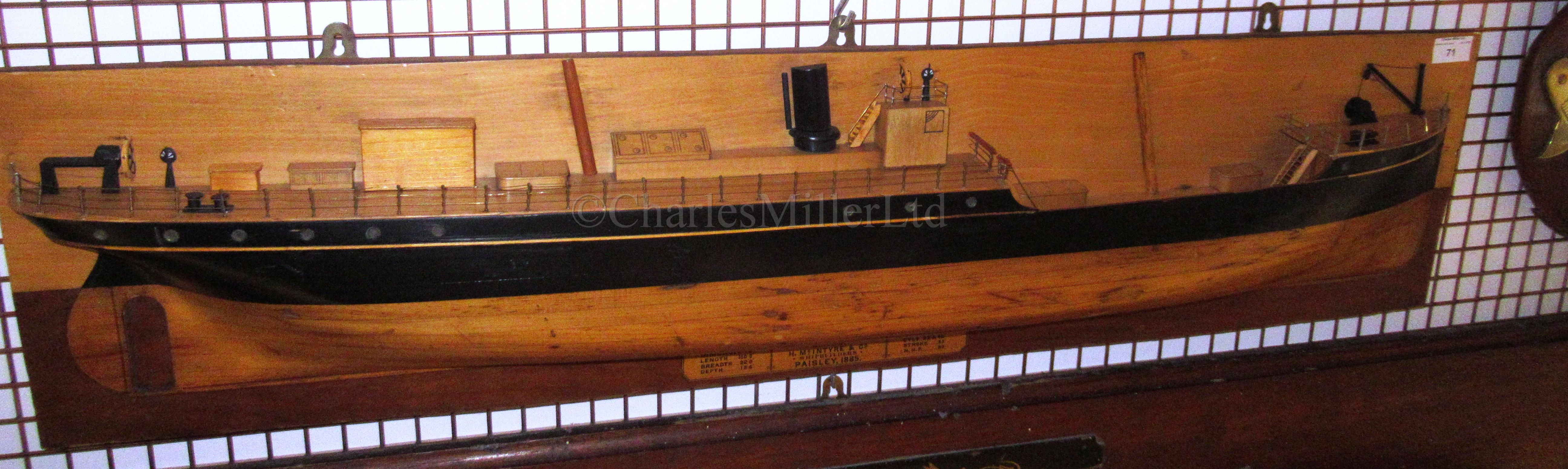 A BUILDER'S HALF-BLOCK MODEL FOR THE S.S NUEVO ACUNA, BUILT BY H. MCINTYRE & CO., PAISLEY, 1885 - Image 10 of 10