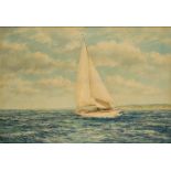 M.G. FREIDRICH (GERMAN, 19TH/20TH CENTURY): Racing off Cape Cod