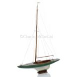 A FINE 1:12 SCALE MODEL FOR THE INTERNATIONAL DRAGON CLASS YACHT KITTIWAKE R.H.K.Y.C., POSSIBLY BY