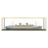 A GOOD TRAVEL AGENT'S WATERLINE MODEL OF THE HOLLAND-AMERICA LINE LINER NIEUW AMSTERDAM (1937),