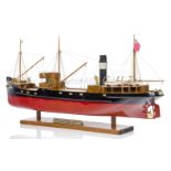 A BUILDER’S MODEL FOR THE CARGO SHIP S.S. EGHAM BUILT BY CRICHTON’S, SALTNEY FOR J. HARRISON LTD,