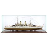 A WELL-PRESENTED 1:75 SCALE STATIC DISPLAY MODEL OF THE AUSTRIAN HAPSBURG CLASS BATTLESHIP