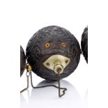 A 19TH CENTURY CARVED COCONUT BUGBEAR