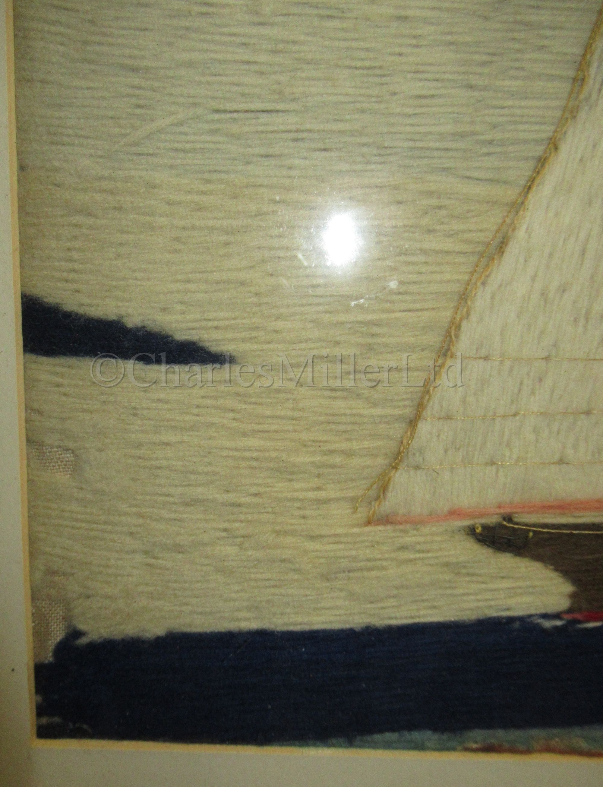 A 19TH CENTURY SAILOR'S WOOLWORK PICTURE - Image 6 of 6