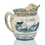 AN ATTRACTIVE JUG COMMEMORATING THE NEW BEDFORDSHIRE WHALING INDUSTRY, CIRCA 1907