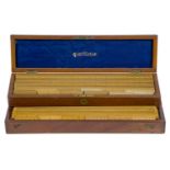 Ø A BOXED SET OF SCALES AND OFF-SETS BY STANLEY, LONDON, CIRCA 1900