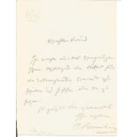 Composer Jakob Rosenhain small hand written note He was a Jewish and German pianist and composer