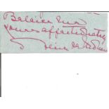 1900s Princess of Monaco signed piece taken from a letter. Good Condition. All autographs are