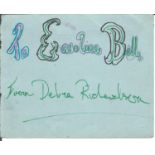 David Lloyd Meredith Sgt Evans Softly Softly signed autograph album page, Debra Richardson on