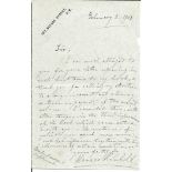 Sir Horace George Montagu Rumbold 1903 hand written letter. 9th Baronet, GCB, GCMG, KCVO, PC was a