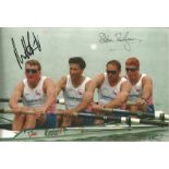 Sir Steve Redgrave and Mathew Pinsent Athletics Signed 12 x 8 inch sport photo. Good Condition.