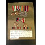 World War Two collection of 6 medals 1939-1945 includes Star Africa, Star Italy, Star France,