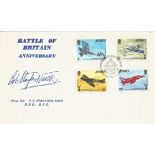 WW2 fighter ace Robert Stanford Tuck signed Battle of Britain anniversary FDC Jersey. Good