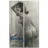 Lana Wood James Bond actress signed raunchy shower 10 x 8 b/w photo. Good Condition. All
