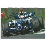 Formula 1 Williams Motor Racing 2006 team 12 x 8 photo FW28 Cosworth car in action signed by Mark