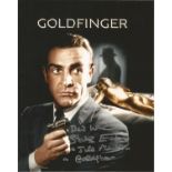 Goldfinger actress Shirley Eaton signed 10 x 8 colour photo with added Jill Masterson Goldfinger.