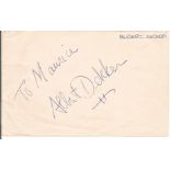 Albert Dekker signed album page. December 20, 1905 - May 5, 1968 was an American character actor and