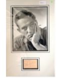Peter Finch genuine authentic signed autograph photo display. A 10 x 8 photo in a double 3D mount to
