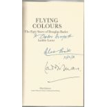 World War Two hardback book Flying Colours The Epic Story of Douglas Bader signed inside by