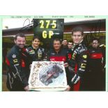 Formula 1 Minardi Motor Racing 2002 team 275 GP celebration photo with cake 12 x 8 photo signed by