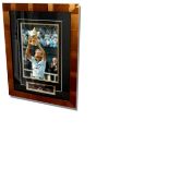 Bjorn Borg Signed 10 x 8 inch tennis photo. Nicely Framed and mounted. Good Condition. All