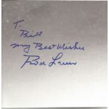 Rod Lavers signed Greetings card. Australian former tennis player. He was the No. 1 ranked