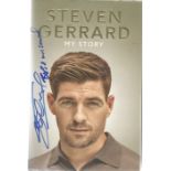 Steven Gerrard hardback book My Story signed on the cover. We combine postage on multiple winning
