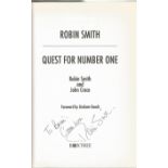 Cricket Robin Smith hardback book titled Quest for Number One signed on the inside title page by the