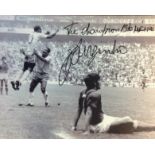 Jairzinho canvas Brazil Signed 16 x 12 inch football photo. Good Condition. All autographs are