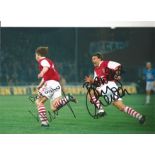 Paul Merson and Stefan Schwarz Arsenal Signed 10 x 8 inch football photo. Good Condition. All