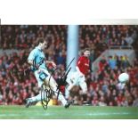 Uwe Rosler Manchester City Signed 12 x 8 inch football photo. Good Condition. All autographs are