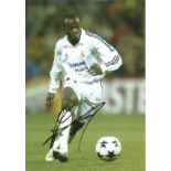 Claude Makalele Real Madrid Signed 12 x 8 inch football photo. Good Condition. All autographs are