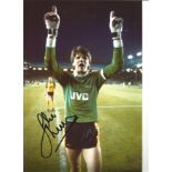 John Lukic Arsenal Signed 10 x 8 inch football photo. Good Condition. All autographs are genuine