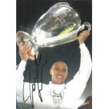 Roberto Carlos Real Madrid Signed 12 x 8 inch football photo. Good Condition. All autographs are