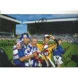 Mark Hateley, Walter Smith, Chris Woods and Nigel Spackman Rangers Signed 10 x 8 inch football
