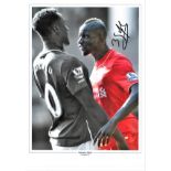 Mamadou Sakho Liverpool Signed 16 x12 inch football colour enhanced photo. Good Condition. All