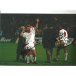 Paul Ince and Brian McClair Man United Signed 10 x 8 inch football photo. Good Condition. All