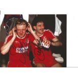 John Aldridge and Steve McMahon Liverpool Signed 10 x 8 inch football photo. Good Condition. All
