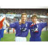 Richard Gough and Ally McCoist Rangers Signed 12x8 inch football photo. Good Condition. All