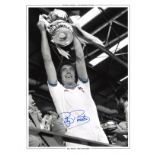 Billy Bonds West Ham Signed 16 x 12 inch football colour enhanced photo. Good Condition. All