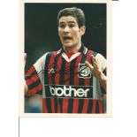 Nigel Clough Manchester City Signed 10 x 8 inch football photo. Good Condition. All autographs are