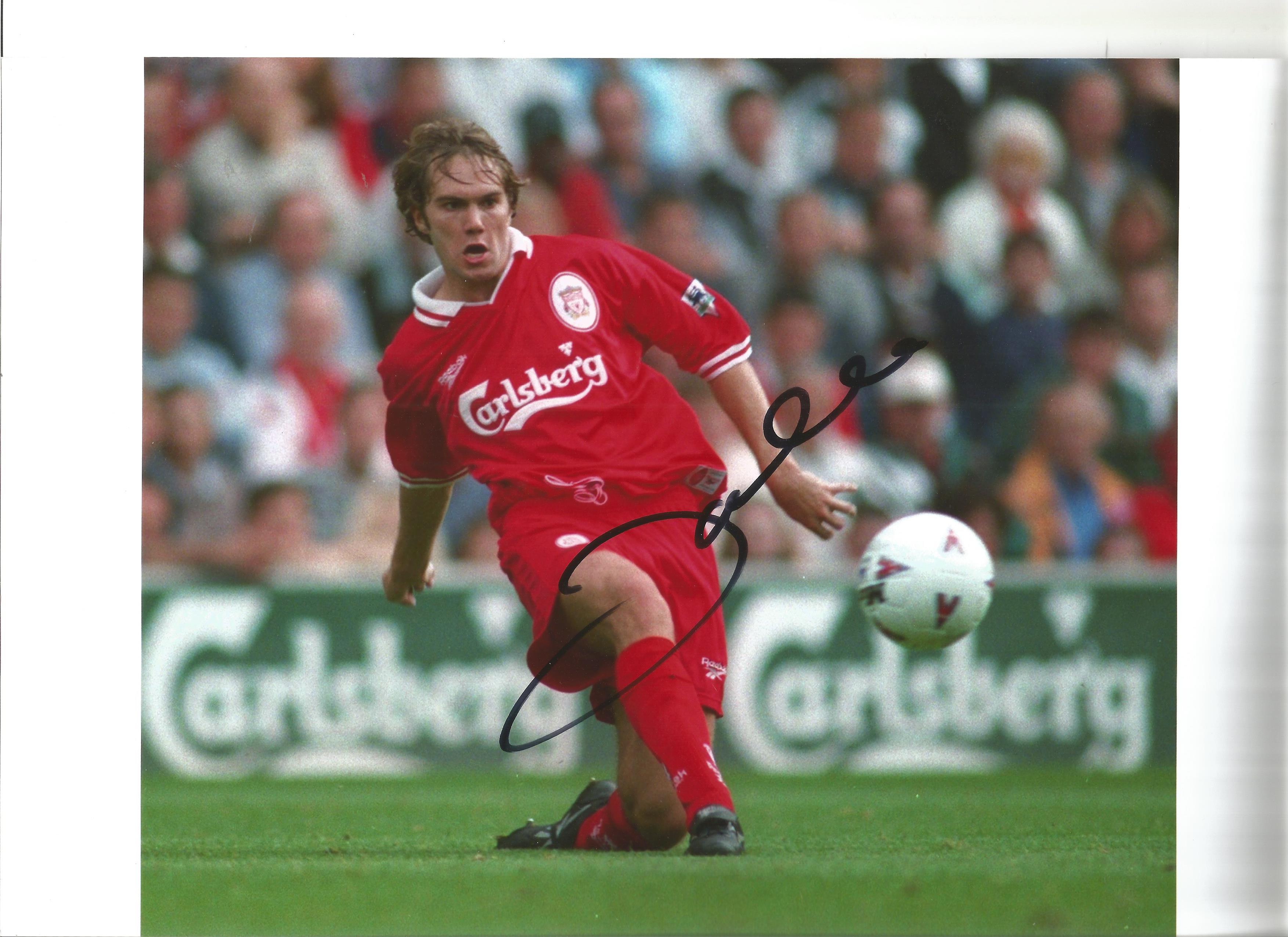 Jason McAteer Liverpool Signed 12 x 8 inch football colour photo. Good Condition. All autographs are