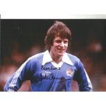 Mick Channon Manchester City signed 12 x 8 inch football photo. Good Condition. All autographs are
