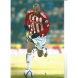 John Carew Stoke Signed 12 x 8 inch football photo. Good Condition. All autographs are genuine