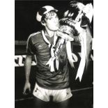 Glen Hoddle Tottenham Signed 16 x 12 inch football black and white photo. Good Condition. All