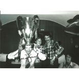 Sammy Lee, Terry Mcdermott and David Fairclough Liverpool Signed 12 x 8 inch football photo. Good